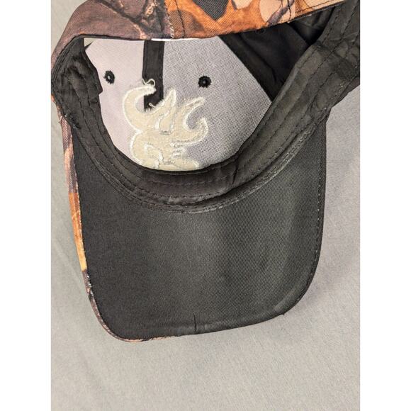 Browning Hat Adjustable Camouflage Cap Black One Size Fits All - Picture 8 of 8